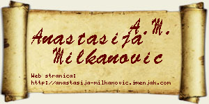 Anastasija Milkanović vizit kartica
